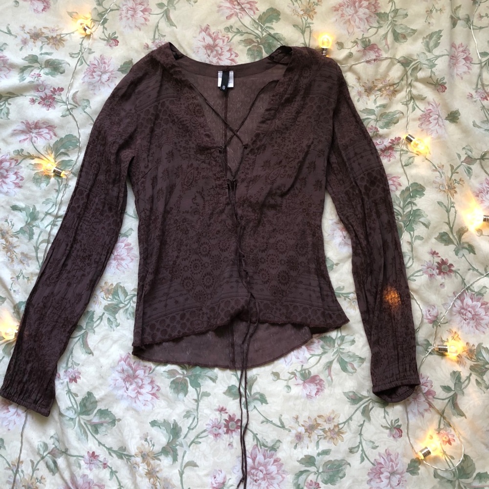 Boho Chic Lace-up Top